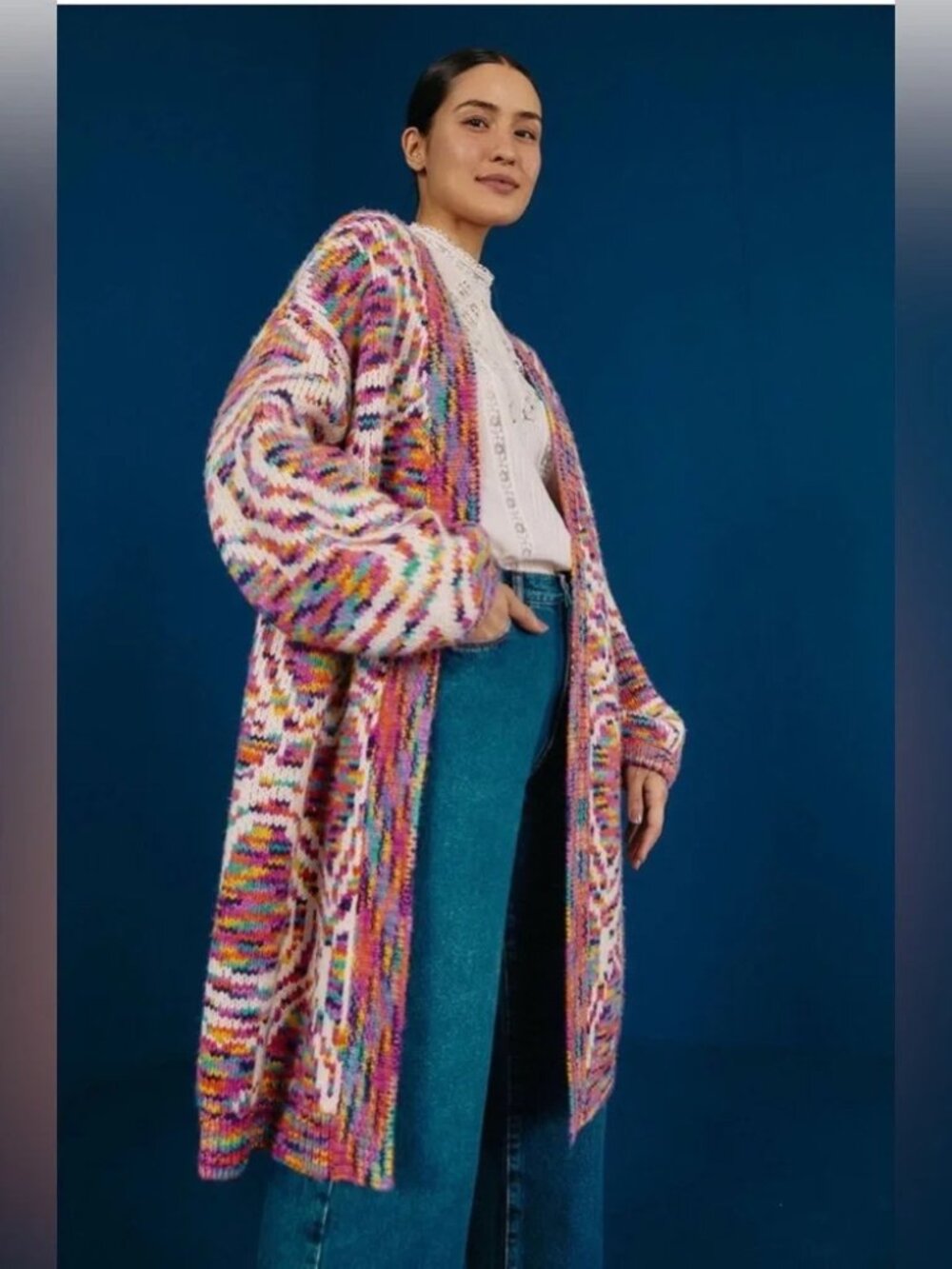Farm Rio Multicolored Wild Hearts Cardigan